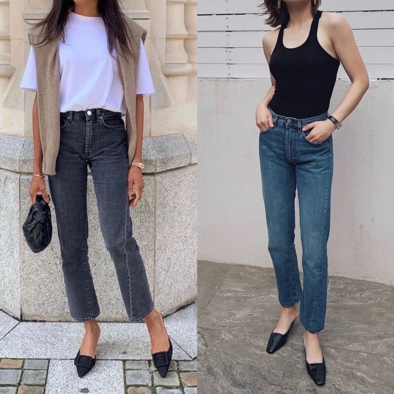 (New Store Benefits) [100 Loss] New Washed Color to Classic Twisted Seam Small Straight High Waist Jeans