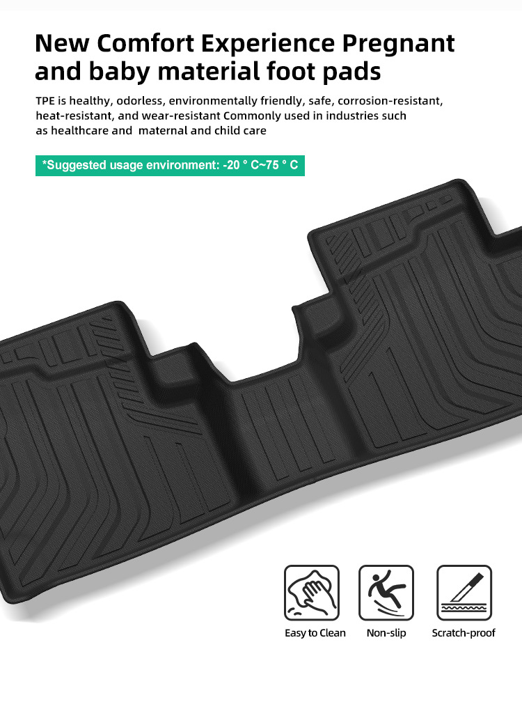 Suitable for 20 Ford Kuga European Left-Hand Drive Hybrid Car Floor Mats Tpe Fully Environmentally Friendly Trunk Mats