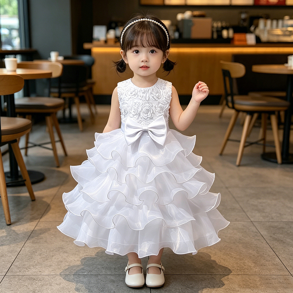 AliExpress ebay children's clothing wholesale European and American girls skirt bow tutu skirt Princess flower girl dress generation hair