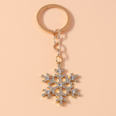 欧米のクロスボーダーの装飾品クリスマスの合金の点のドリルの雪のキーホルダーのアイデアのドリルの携帯電話のチェーンのリュックサックのペンダント