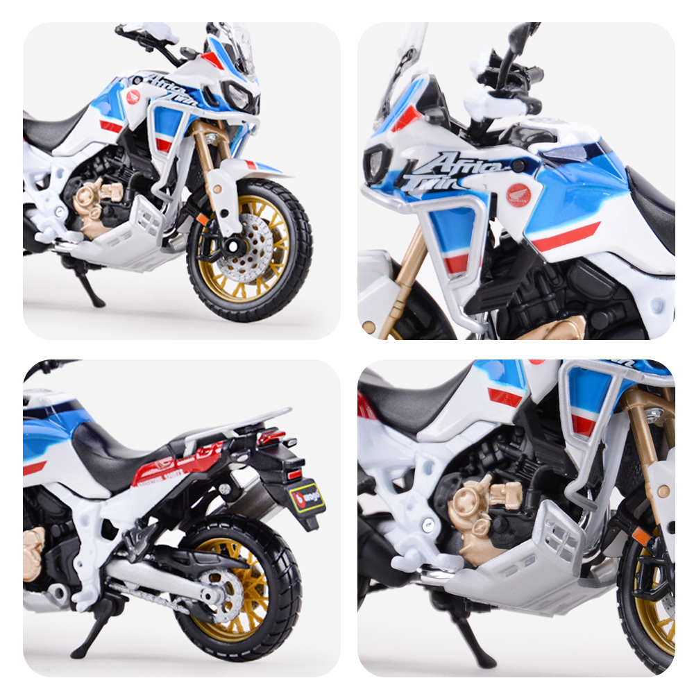 Bimeigao 1:18 Honda África Twin du Kadi V4 latte simulación aleación modelo de motocicleta