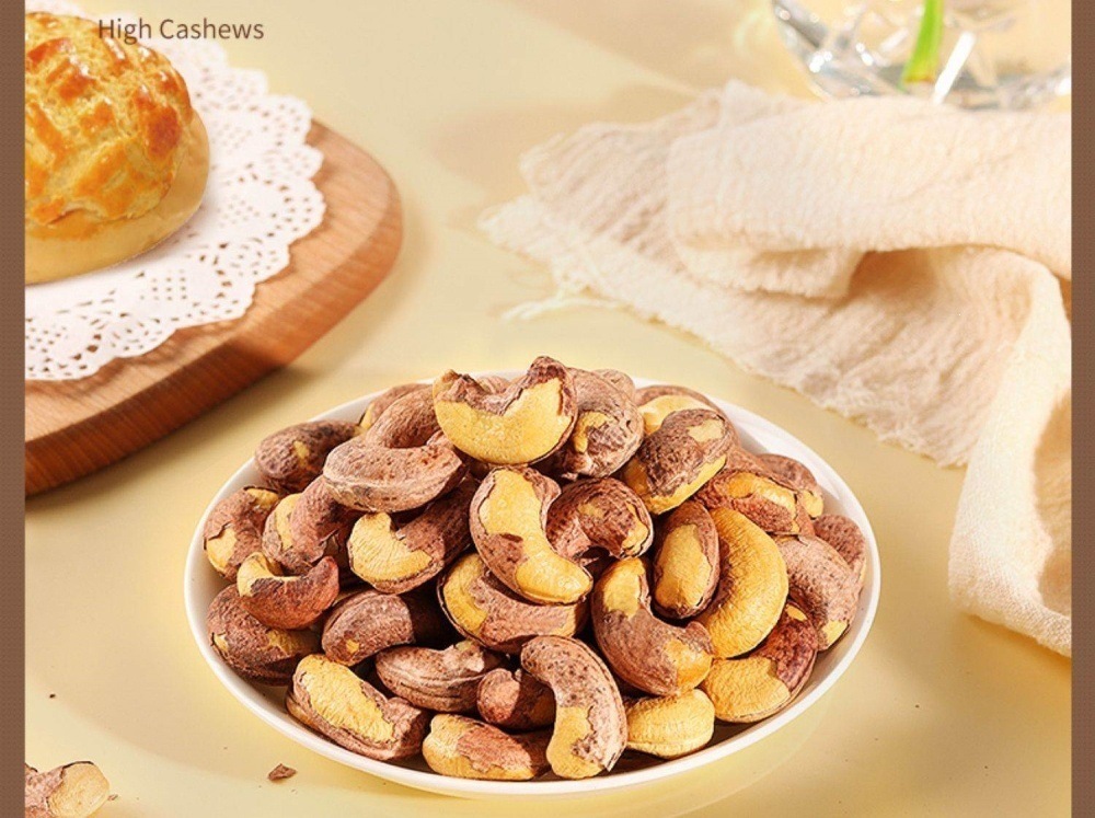 Salted Roasted Cashew Nuts with Skin 500g Original Flavor Whole Snack Nuts quality and texture