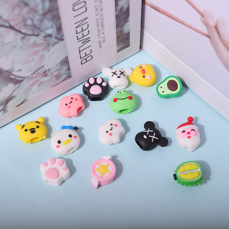 Cartoon wire biteer, Apple/Android data cable protective case, anti-breakage wire bite charger protective head soft rubber accessory