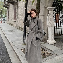 双面绒毛呢大衣女秋冬季新款中长款韩系洋气赫本呢子外套