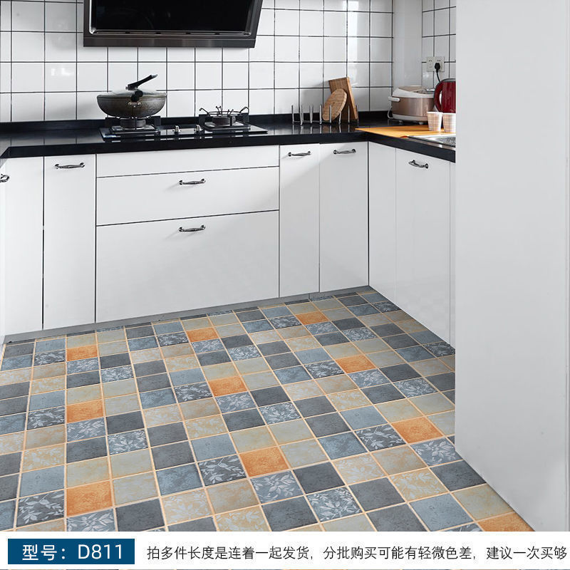 Pegatinas autoadhesivas para suelos de baño, azulejos de inodoro, pegatinas para suelos de cocina, engrosadas, venta al por mayor de fábrica. image 14
