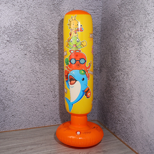 Fitness children's inflatable vertical boxing column tumbler inflatable sandbag anger toy thickened 1.25 meters high