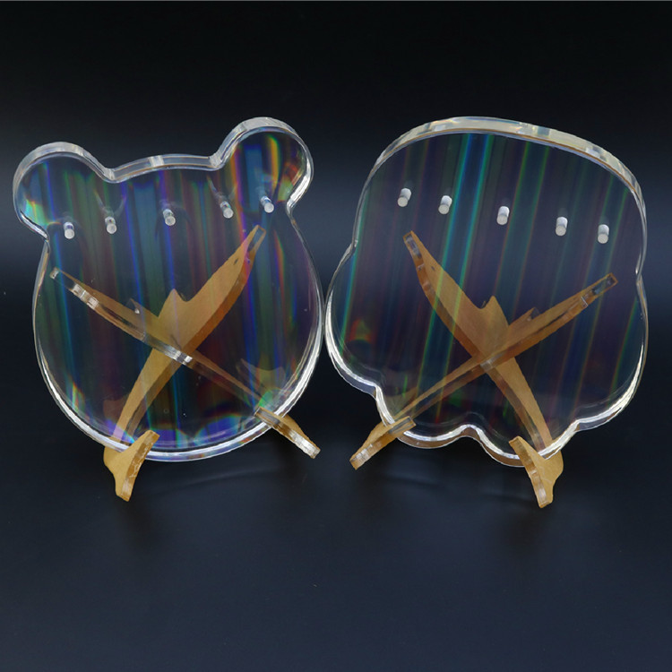 彩虹拇指琴透明亚克力板17音彩色款卡林巴炫彩水晶配件批发