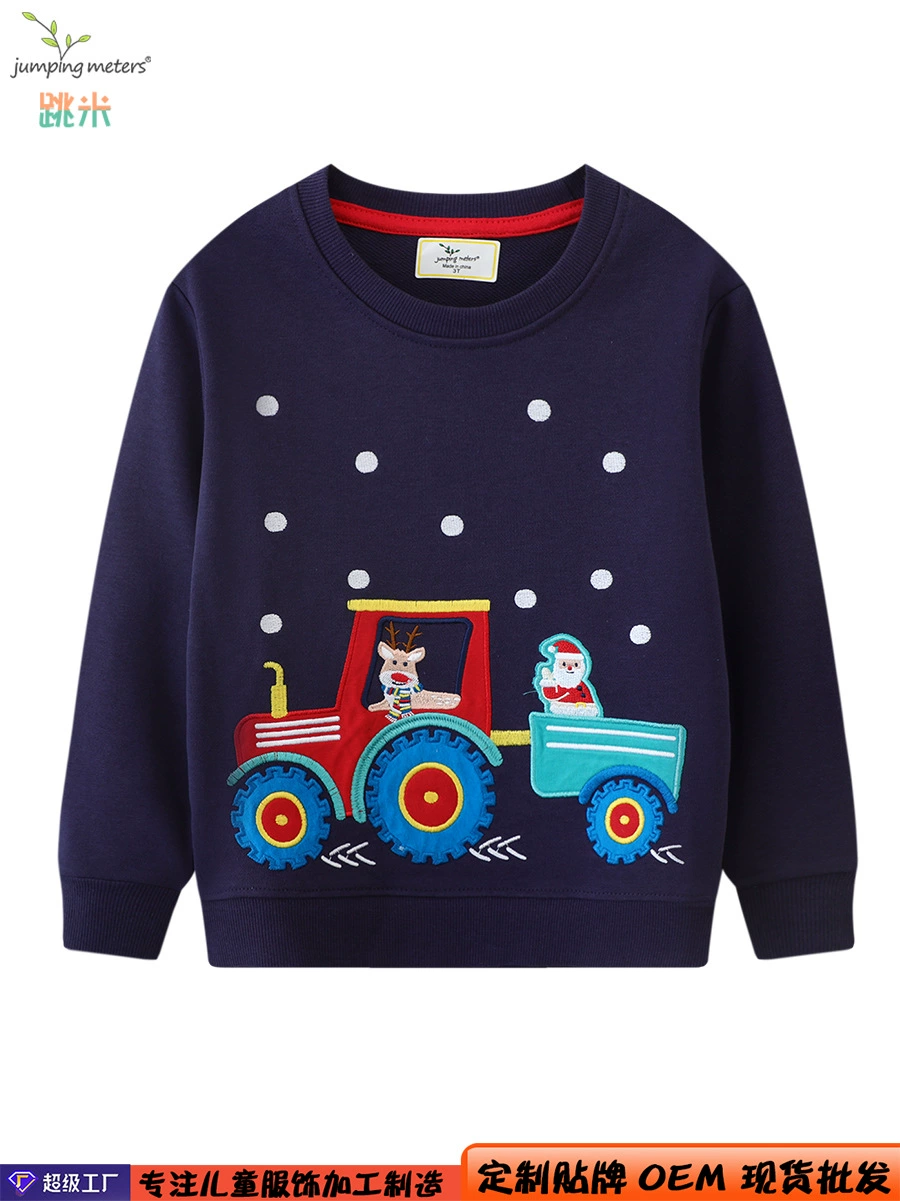 Demi-season sweatshirt for boys, round collar, European style