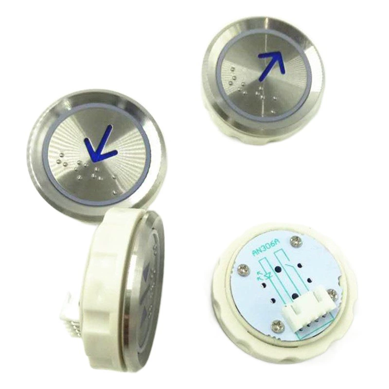 Кнопка лифта Кнопка Hitachi AN306A/KA122T/AN102/TA001 синий свет/красный свет/диаметр 37 мм