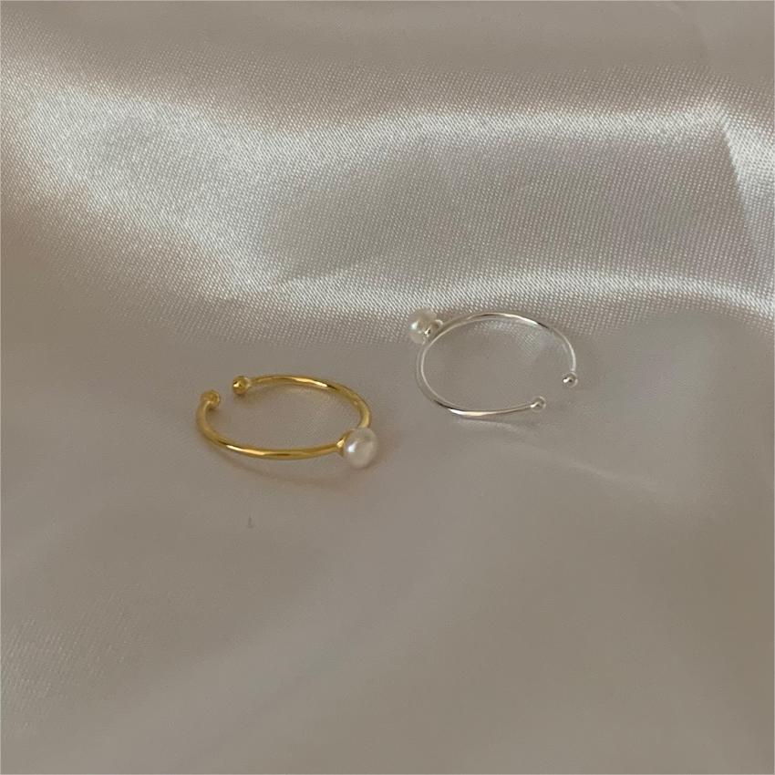 2g Weight 18K Gold Plated Plating Material Pearl Inlay Material Open Rings Classification Adjustable Ring Size 1 Piece Quantity Daily Occasion 925 Sterling Silver Material Geometric Pattern All Seasons Season Women's Gender Inlay Design Simple Style Style 18K Gold Plated 925 Sterling Silver Pearl Geometric Open Rings 925 Sterling Silver Rings 10