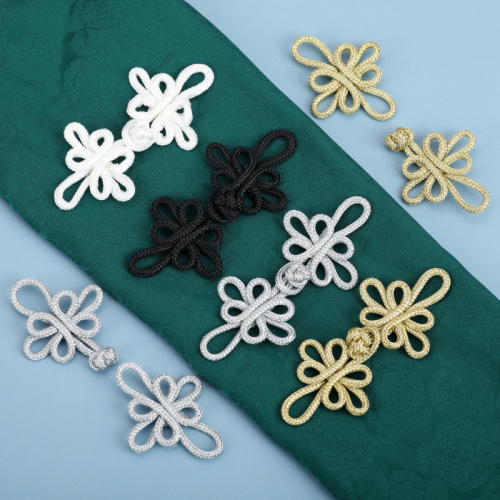 Golden Silk Dragonfly Chinese Cheongsam Knot Button Retro Handmade Button Tang Suit Hanfu Clothing Accessories Decorative Materials