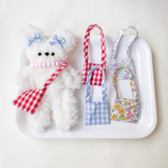 10cmベビー服バッグ卸売 ミニキャンバスバッグ 格子柄花柄バッグ キティベビー服可愛い飾りバッグ