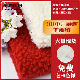 现货小中颗粒羊羔绒布加厚毛毯服饰针织面料玩偶鞋材布料布匹整批