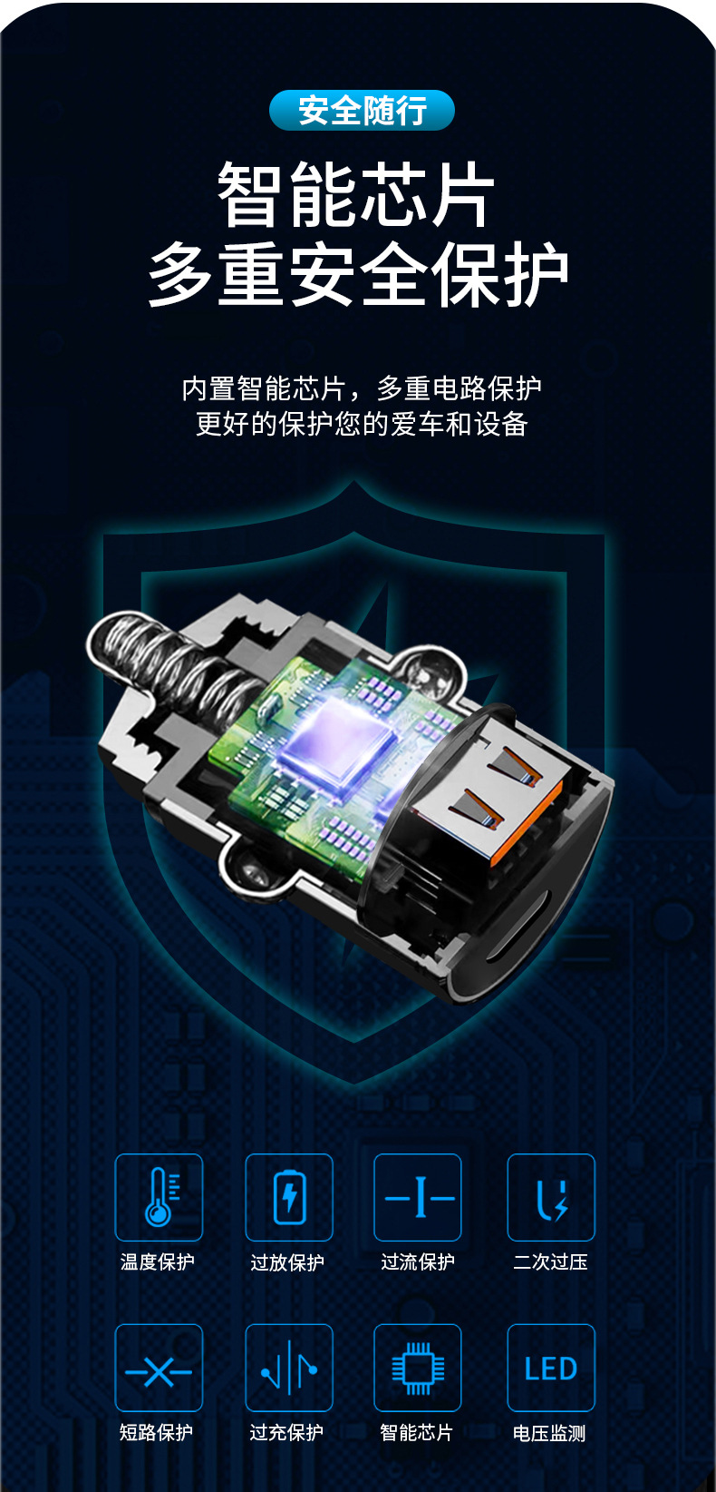 Invisible Car Charger Super Flash Charging 100W Metal Pull Ring PD30W Flash Charging 66W Car Charger Conversion
