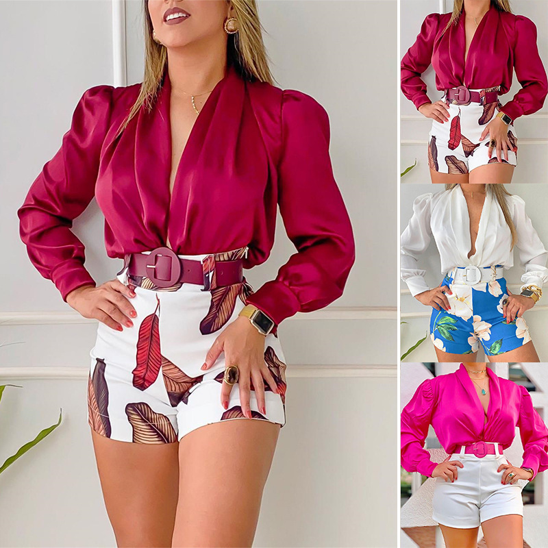210g Weight Long Sleeve Sleeve Length Rose Red White Red Women'S Casual Printing Chemical Fiber Blend Polyester Printing