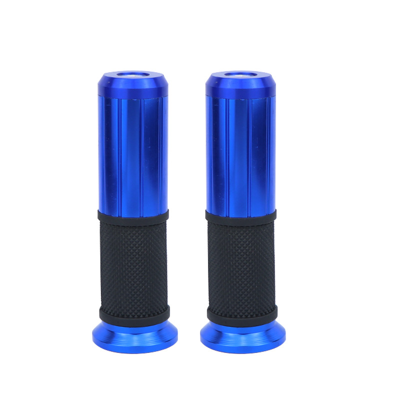 Motorcycle handlebar cover CNC aluminum alloy handlebar glue thick aluminum modified throttle handlebar glue accessories vertical stripes