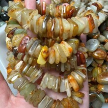 厂家批发天然和田玉随形原石男女款枣红皮籽料文玩手串直播专供