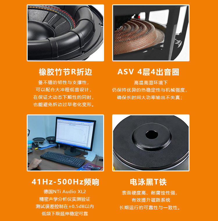 High-Power Car Subwoofer Dual Magnet Dual Voice Coil 10inch Heavy-Duty Subwoofer Car Audio Modification Bass