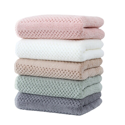 Pineapple Grid Coral Fleece Bath Towel for Women, Summer Wrap-Style, Instagram-Worthy, Pure Cotton, Highly Absorbent & Quick-Drying Beach Towel for Couples