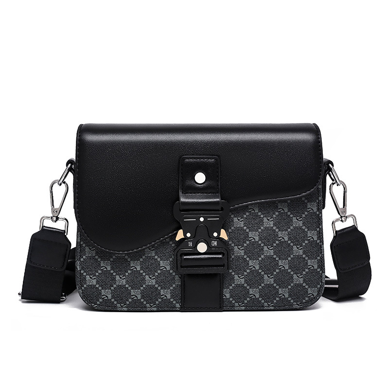 Hombres y mujeres bolsas universales temperamento creativo silla de montar bolsas de mensajería flip-top de moda de negocios de hombro mochila casual