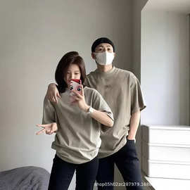 高版本 潮牌MM6马吉拉短袖贴布字母宽松t恤男女情侣款