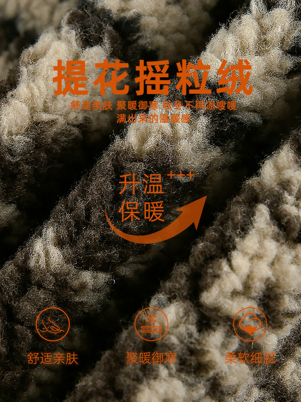民族风提花重磅质感摇粒绒夹克男秋冬款短宽廓形休闲保暖复古外套|undefined