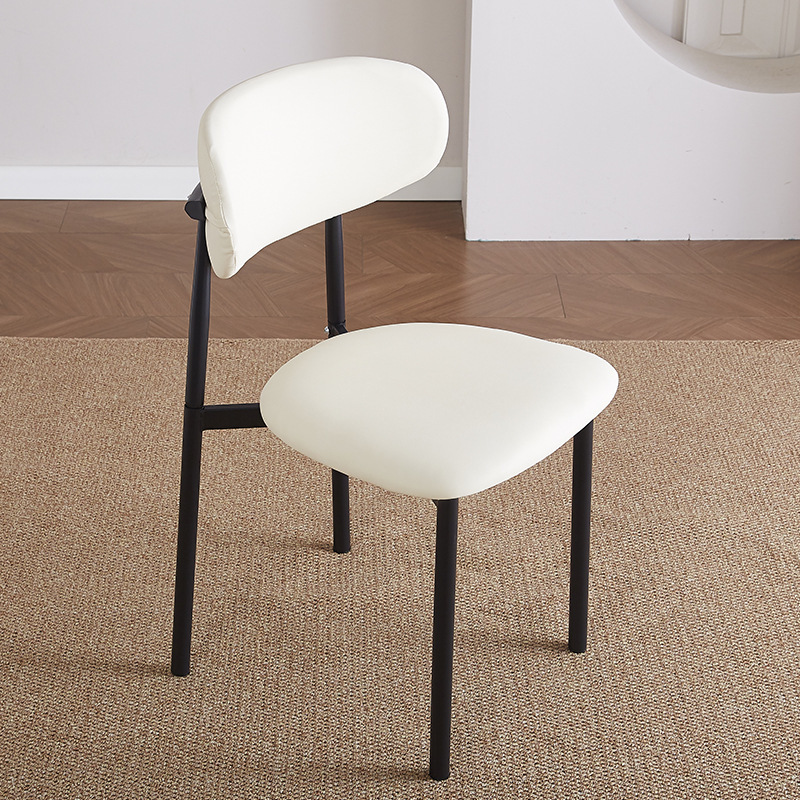 Silla de comedor práctica de viento crema silla de comedor doméstica pequeña silla moderna simple silla de restaurante de hotel de estudio