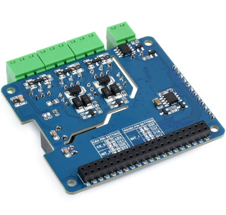 Модуль изоляции RS485 для Raspberry Pi (Weixue), расширяемая плата: двойной RS485 + CAN, с встроенными цепями защиты