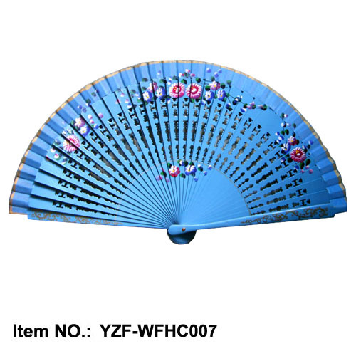 Venta al por mayor fácil apertura y cierre de doble cara hueco modelo español pasarela clásica ventilador plegable bailando ventilador de madera verano femenino