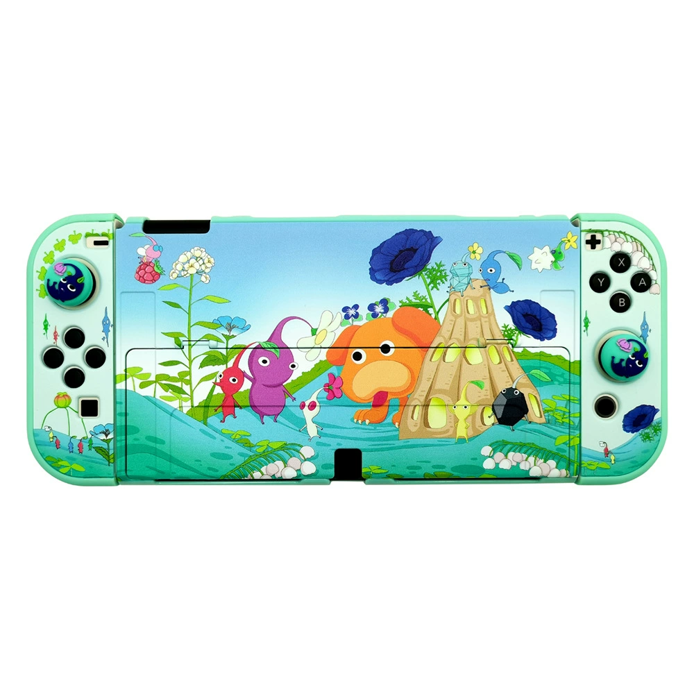 Защитная жесткая крышка (Nintendo Switch OLED) — разборная кожуховая крышка, печатные дизайны, варианты с rocker-бобами