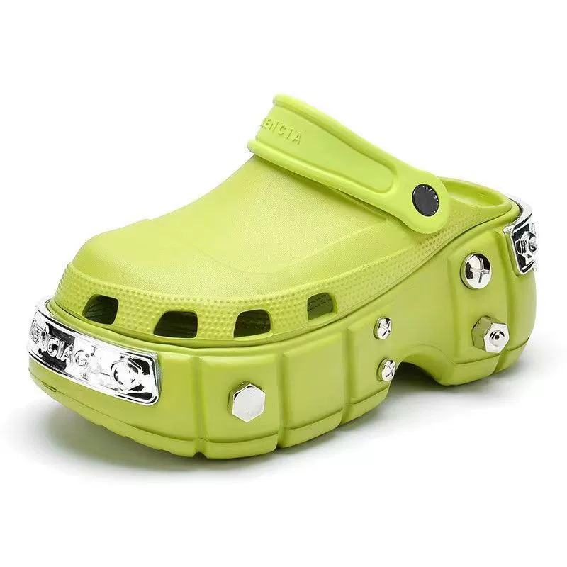 Fashionable universal shoes for men and women for beloved, non-slip slippers platform, city style, punk style