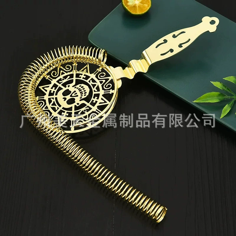 304 stainless steel bartending ice filter skull ice filter cocktail ice separator filter ice separator