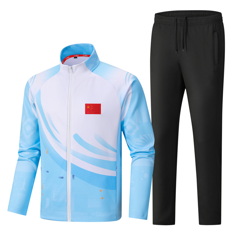 Chinese Team Sportswear Suit Spring & Fall Male and Female Student Sports Meeting Class Uniform Customized Sports Student Training Group Clothing