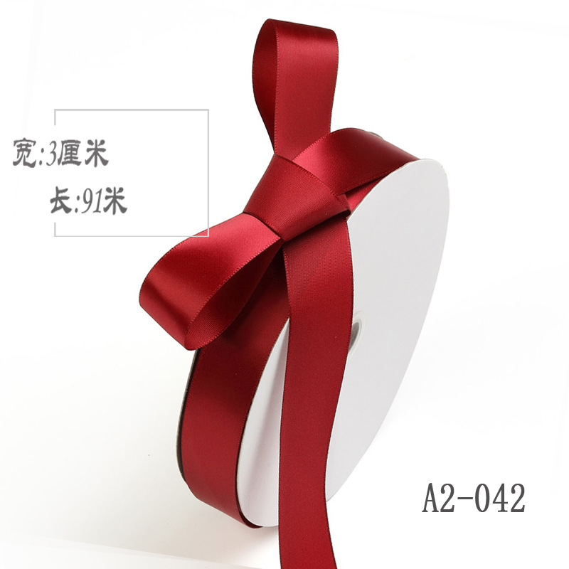 3cm cinta de poliéster arco diy cinta boda fresco ramo de la torta caja de regalo embalaje ropa accesorios color cinta de seda