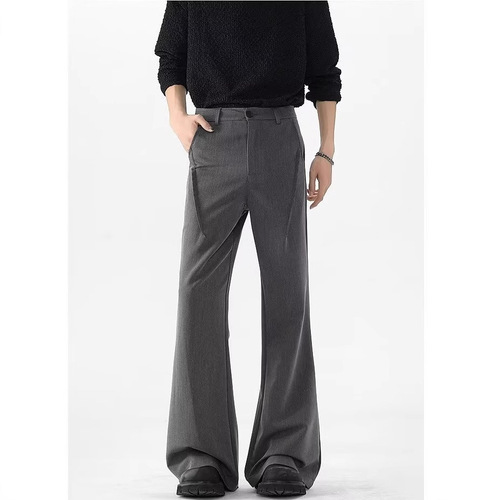Relaxed and Loose Men's Korean Style Trendy Matchable Pants Summer Thin Model with a Draping Effect Wide Leg Floor-Length Pants