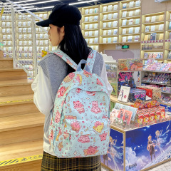 かわいい漫画の女の子のバックパックイン中学生大学生甘いスクールバッグ短期旅行大容量収納バッグ