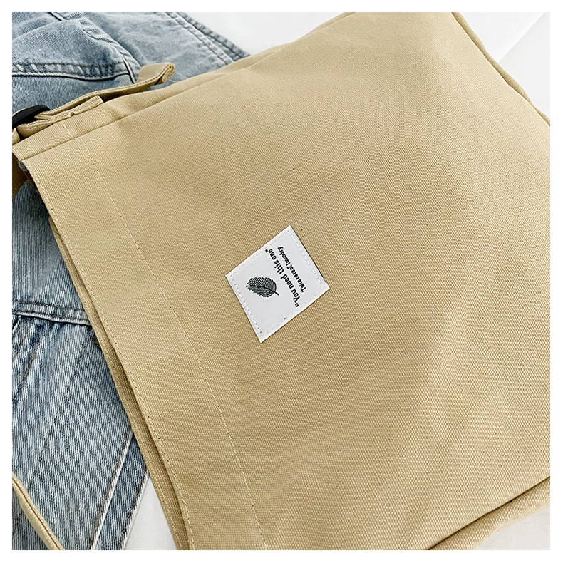 Large-capacity, fashionable and simple canvas bag, 2025 new style, casual and artistic shopping bag, versatile, shoulder crossbody bag undefined