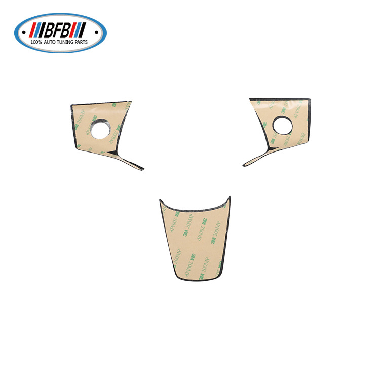 100% Real Carbon Fiber Steering Wheel Cover Sticker - For Tesla Model Y 3 - Forged Carbon Fiber Steering Wheel Cover 3-Piece