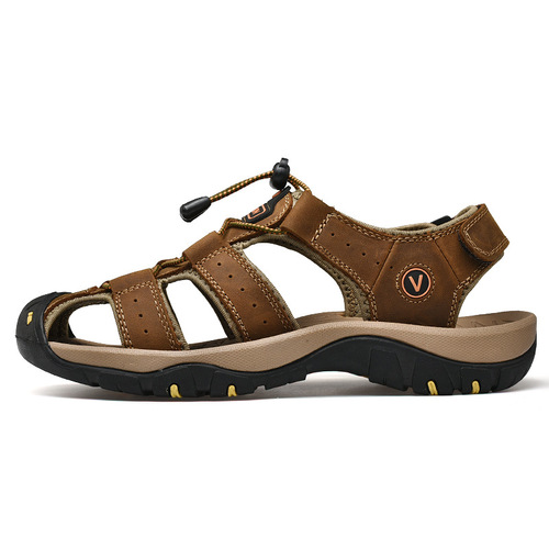  Cross-border New Men's Sandals, Special Edition for Cross-border, Large Size Men's Cap Toe Beach Shoes, Amazon Independent Station Batch