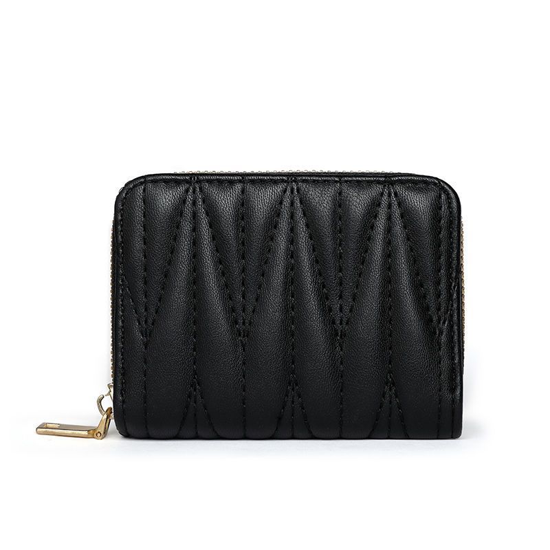 Estilo ing titular de la tarjeta de las mujeres exquisita gama alta nueva gran capacidad multi-tarjeta pequeña tarjeta de certificado portátil bolsa integrada