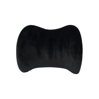Lumbar Support Cartoon DIY Doll | Waist support - plush-simple-memory-foam-waistrest-black