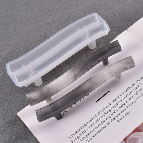 DIY crystal resin tool handle mold, 4 styles of 3D tray coaster handle mirror resin silicone mold