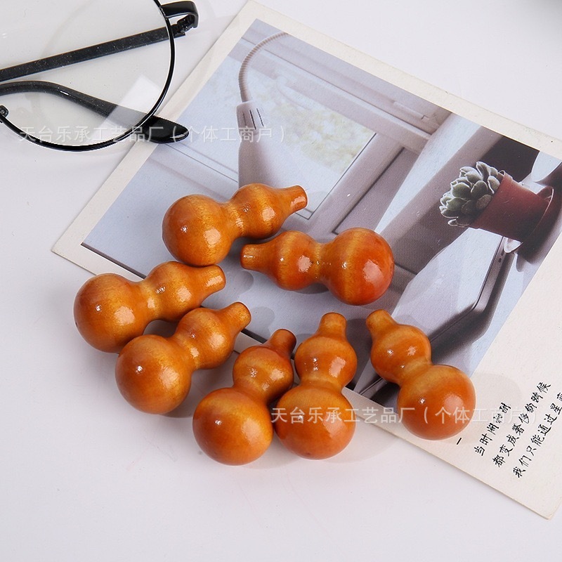 桃木小葫芦挂件  DIY 串珠散珠木雕葫芦车挂钥匙扣木葫芦工艺饰品
