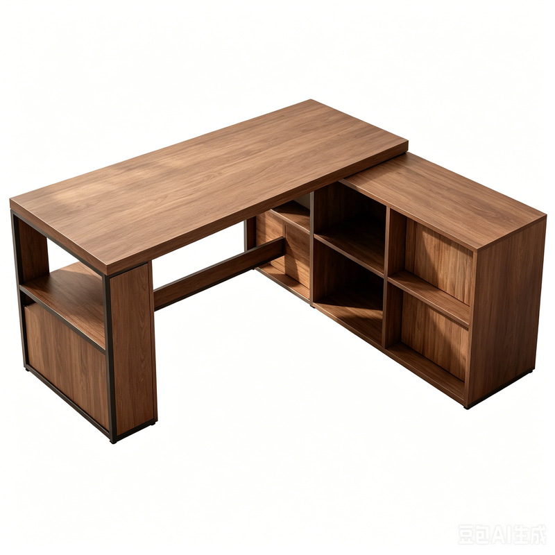 Corner Computer Desk Bookshelf Home Bookcase Study Integrated Office Desk Student Writing Desk Bedroom Corner Desk