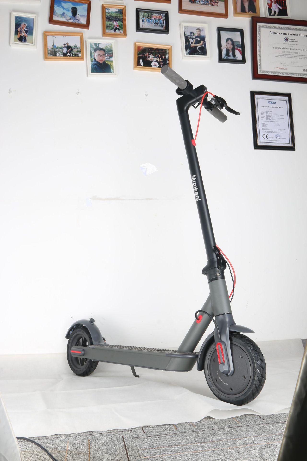 Patinete eléctrico con tracción trasera MK086, intermitentes izquierdos y derechos, amortiguadores delanteros y traseros, 500W, todoterreno de largo alcance.