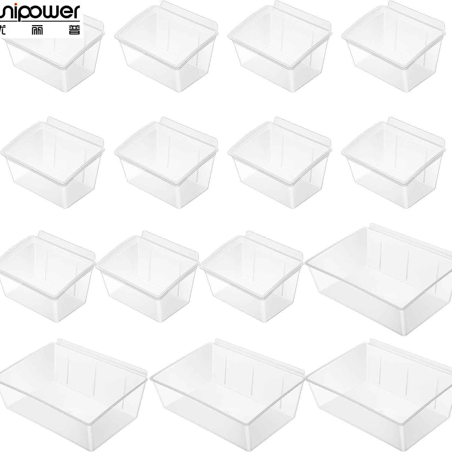 厂家批发塑料零件盒 螺丝盒 槽板 桌面用杂物收纳盒 壁挂式塑料盒