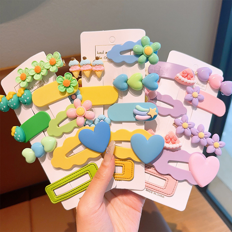 2023 horquilla de frutas para niños Nueva niña linda clip Chica clip flor horquilla accesorios para el cabello no lastiman el cabello