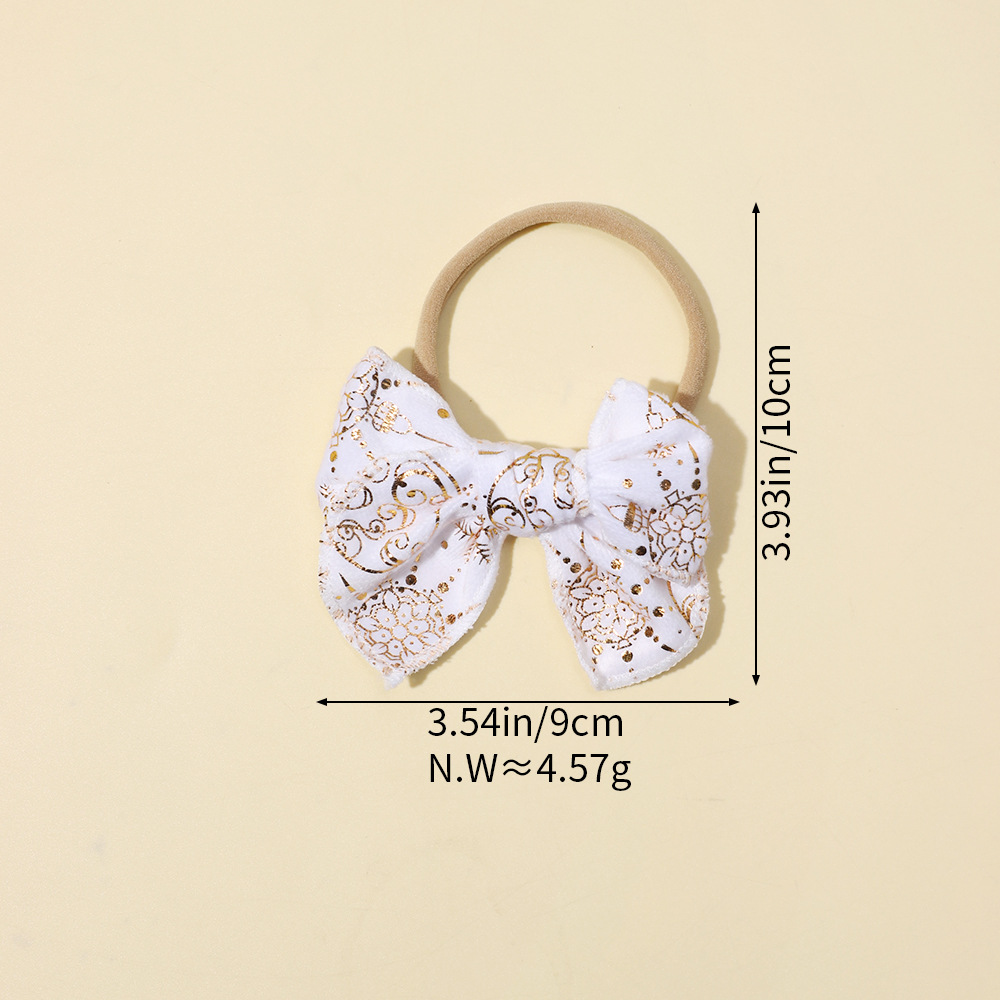Cross-border New Foreign Trade Children's Hair Accessories Baby Bow Digital Printed Hair Band Christmas Holiday Baby Headband_voghion.com