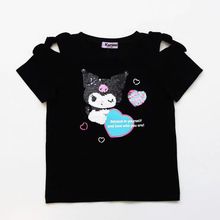 2025年夏季 日系三丽鸥女童亮片可变短袖T恤