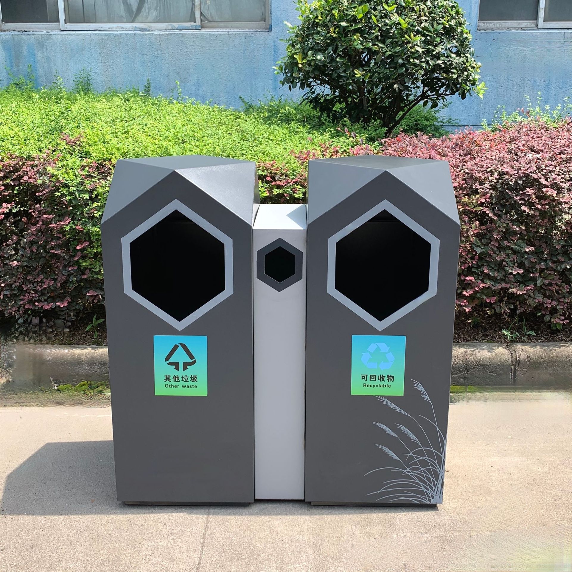 户外不锈钢垃圾桶大号分类果皮箱商用景区街道公园环卫垃圾箱批发